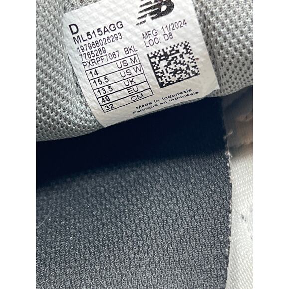 New Balance Classics 515 Artic Grey/White Mesh & Suede Shoes - Picture 8 of 8